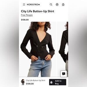 Free People city life blouse size